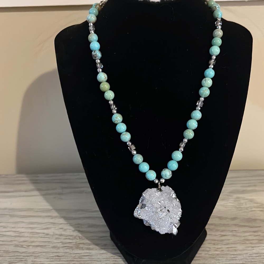 Barse Turquoise and sterling silver necklace